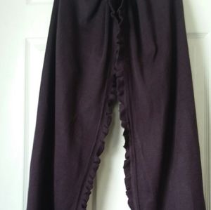 Long dark purple shawl.